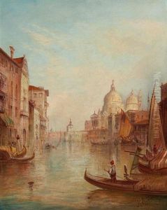 A View In Venice, The Dogana Di Mare And Santa Maria Della Salute
