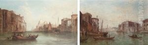 Barbariya Palace, Venice (+ The Grand Canal, Venice; Pair) by Alfred Pollentine