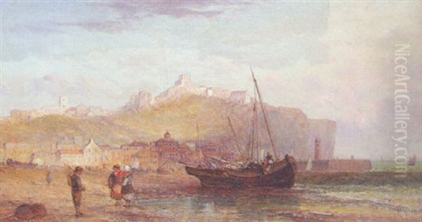 Fisherfolk On The Beach, Scarborough - view 1