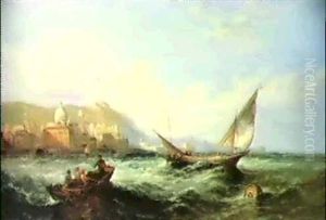 A Mediterranean Harbour Town by Alfred Pollentine