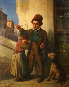 Street Urchins And Their Faithful Friend by Giovanni Polli