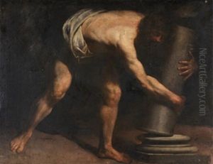 Sanson Derribando Las Columnas De Los Filisteos by Diego Polo the Younger