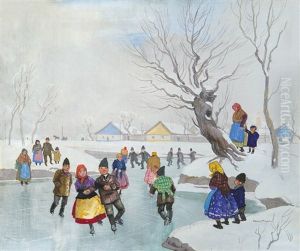 Skaters by Tibor Polya