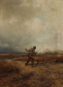 Angler In Moorlandschaft. by Pal Bohm