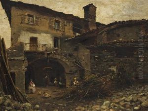 Italian Courtyard by Silvio Poma