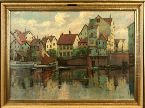 Alte Stadtansicht Mit Fischerhausern Und Raucherei / Am Bodden - view 1