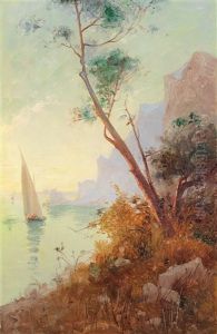 Kustenlandschaft In Sudfrankreich by Antoine Ponchin