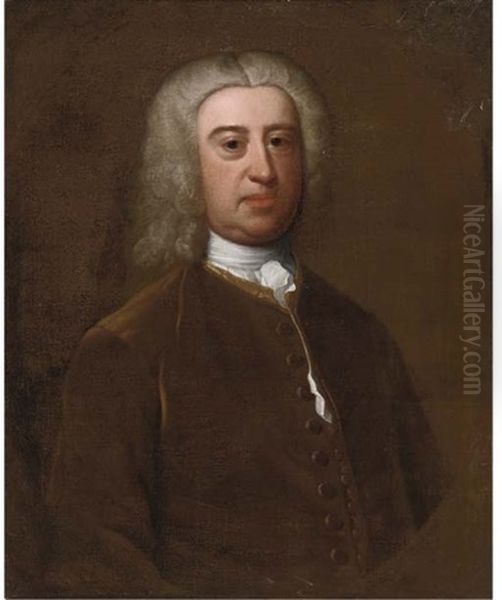 Portrait Of James Harris Of Salisbury In A Brown Coat, Feigned Oval - view 1