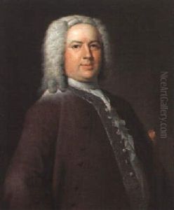 Portrait Of Mr. Edward Mornington Wearing A Brown Coat And Silver Waistcoat, A Tricorn Hat Under His Arm by Arthur Pond