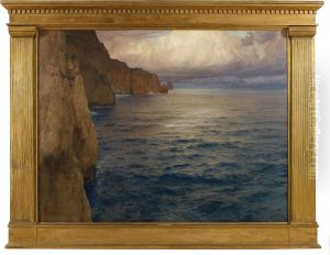 Blick Von Der Villa Kruppauf Die Steilfelsen Von Capri (isola Di Capri) by Karl Theodor Bohme