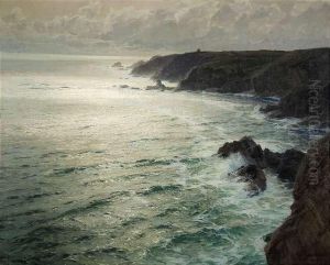 Seashore In Themorning Sun by Karl Theodor Bohme