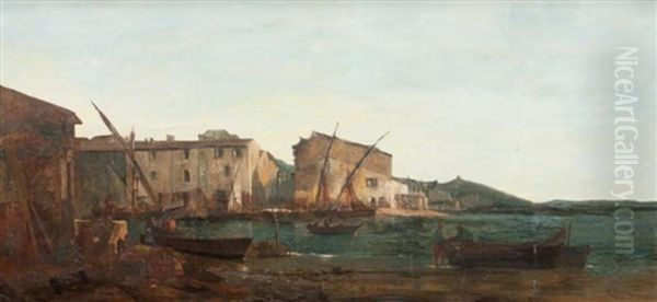 Barques Au Coucher Du Soleil - view 1