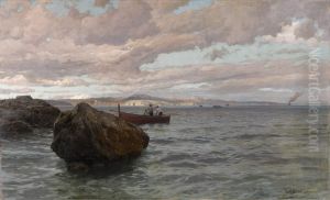 Blick Auf Die Kuste Von Sorrent. by Karl Theodor Bohme
