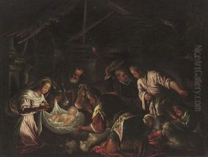 The Adoration Of The Shepherds by Francesco da Ponte Bassano