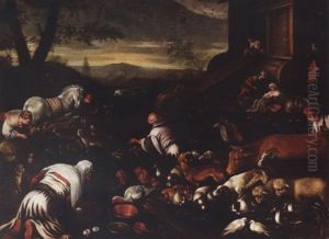 The Animals Entering The Ark by Francesco da Ponte Bassano