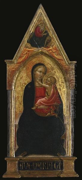 Madonna And Child Enthroned, God The Father With Two Angels Above - view 1