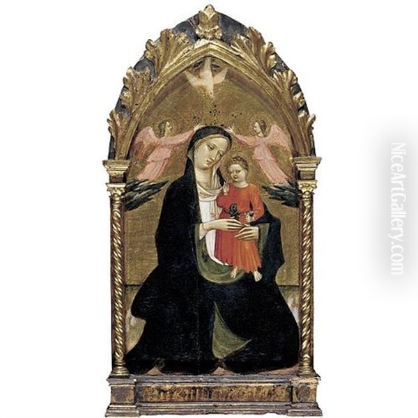 Madonna And Child Flanked By Two Angels - view 1
