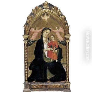 Madonna And Child Flanked By Two Angels by Giovanni dal Ponte