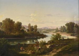 La Saone by Antoine Claude Ponthus-Cinier
