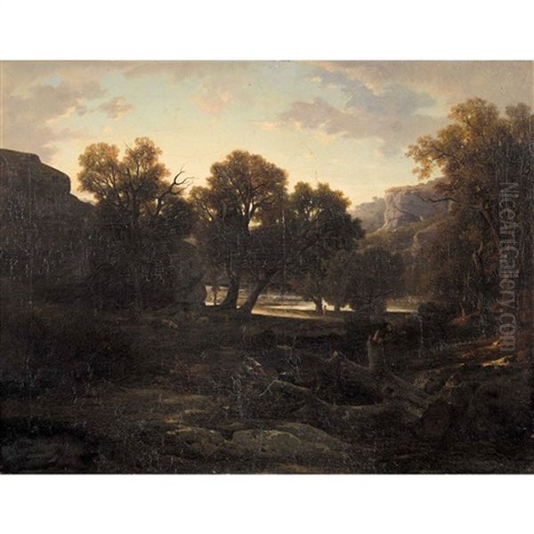 Landschaft Mit Waldarbeiter - view 1