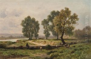 Les Sous-bois De L'allier by Antoine Claude Ponthus-Cinier