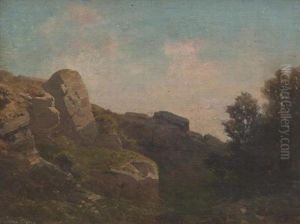 Paysage Aux Rochers by Antoine Claude Ponthus-Cinier