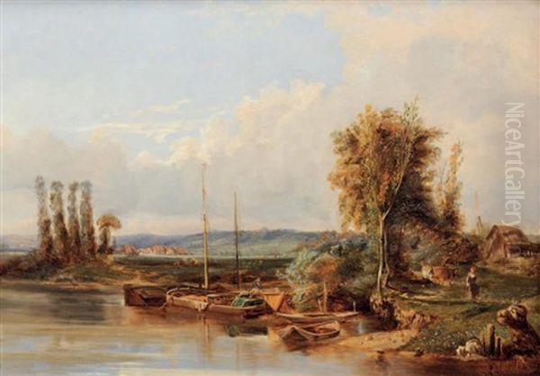 Couple Au Bord De L'etang - view 1
