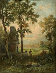 Fontaine Animee Pres D'asnieres by Antoine Claude Ponthus-Cinier