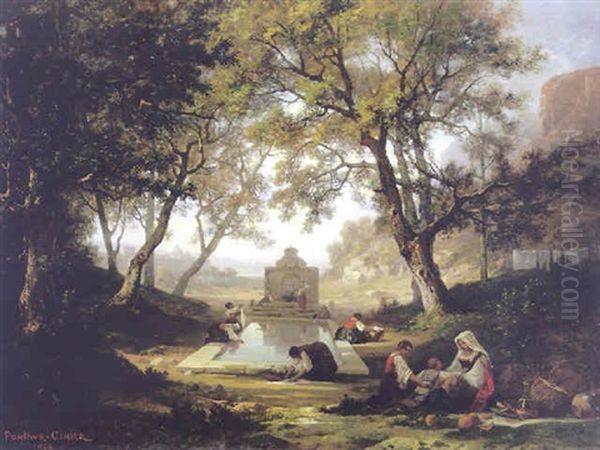 Paysage Italien, Lavandieres - view 1