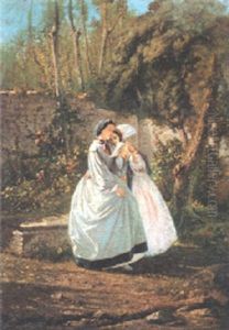 Donne In Giardino by Giovanni Ponticelli