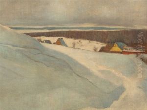 Winter Landscape by Friedrich Pontini