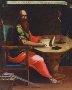 Saint Paul Writing His Gospel