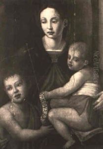 Vierge A L'enfant Et Le Petit Saint Jean