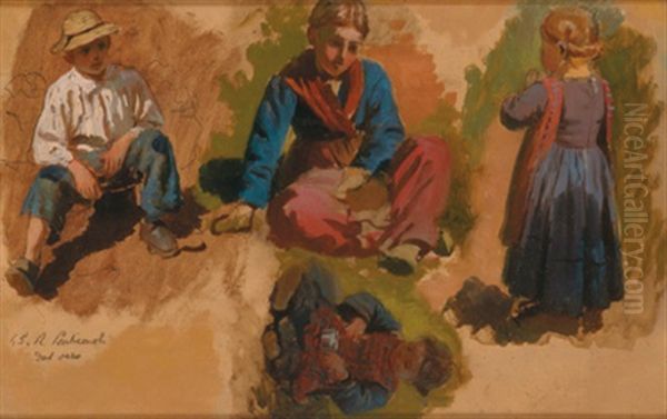 Vier Figurenstudien In Verschiedenen Posen - view 1