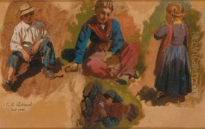 Vier Figurenstudien In Verschiedenen Posen