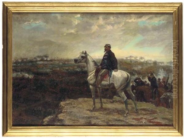 Vittorio Emanuele Ii, King Of Italy, Mounted On Horseback - view 1