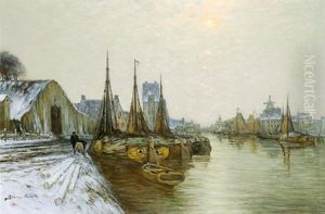 Hollandische Hafenstadt by Ferdinand Bohmer-Fest