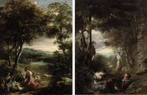 The Shepherd (+ The Lovers; Pair) by Paul Falconer Poole