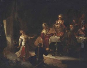 Salome Presenting The Head Of St. John The Baptist by Willem De Poorter