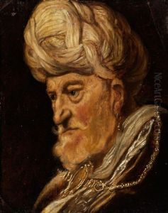 Bildnis Eines Graubartigen Mannes Mit Turban
