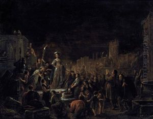 Judith Prasentiert Das Abgeschlagene Haupt Des Holofernes Den Bewohnern Der Stadt Betulia by Willem De Poorter