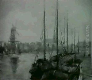 Hollandischer Hafen Mit Muhle
