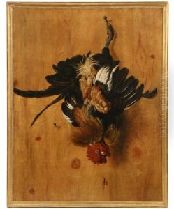 Trompe L'oeil Still Life With Game Bird On Plank Wall by Alexander Pope