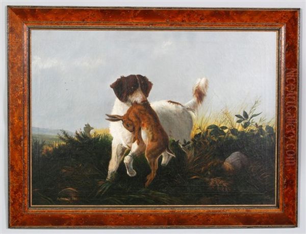 Dog With Rabbit - view 1