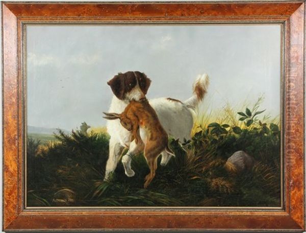 Dog With Rabbit - view 1
