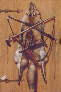 Still-life: Hunting Trophies, Red Fox Skin by Alexander Pope