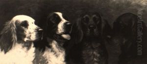 A Portrait Of Four Setters by Alexander Pope