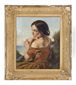 Gazing Out To Sea by Gustav Pope