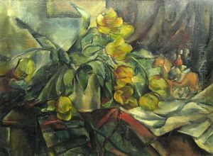 Flowers And Wooden Horse by Elena Popea