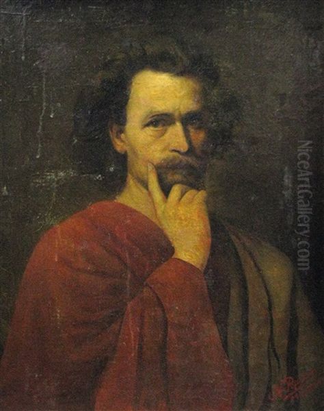 Man In Red Toga - view 1